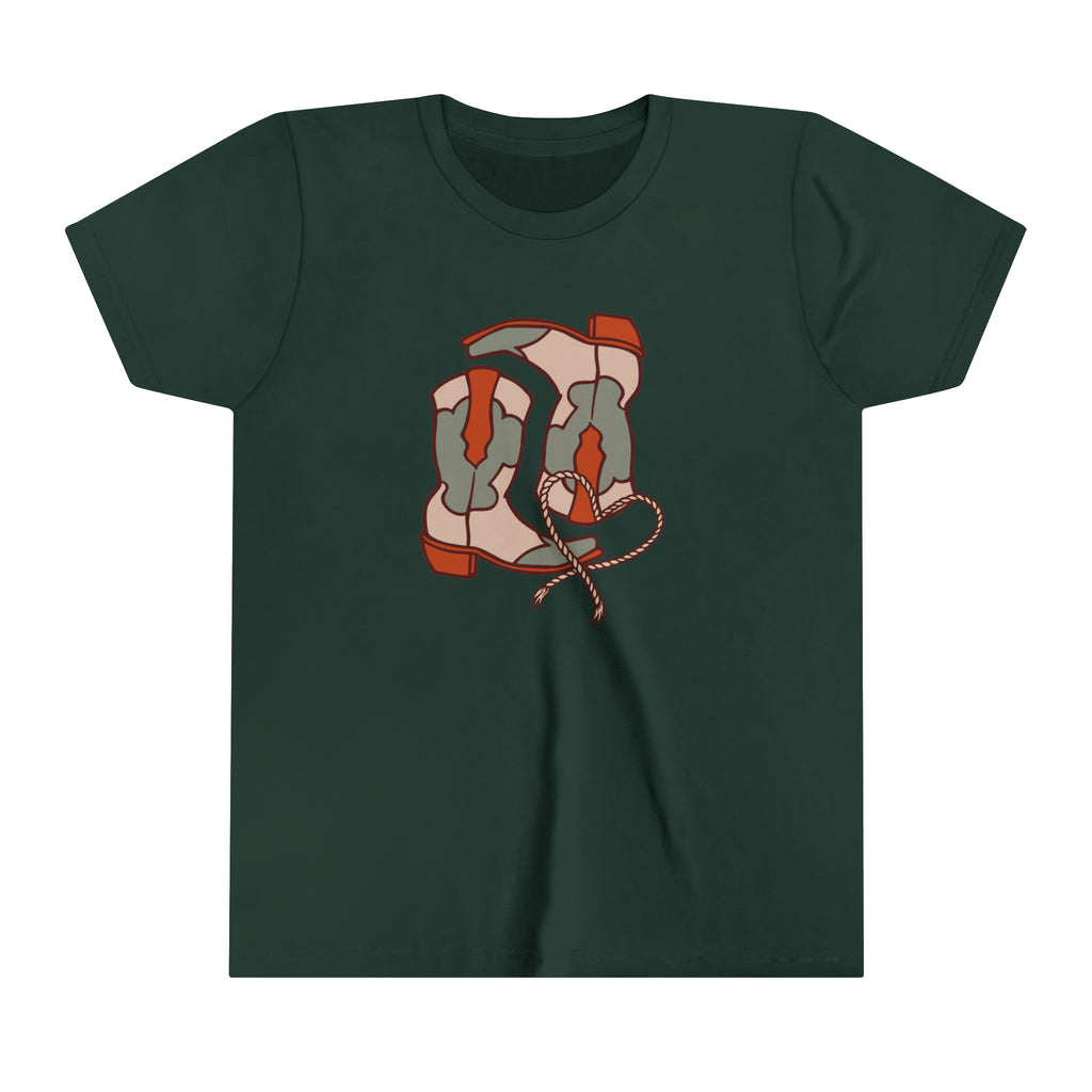 Pair A' Boots Youth Short Sleeve Tee Forest