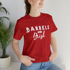Barrels & Brisk Short Sleeve Tee Horse Riding Discipline Tee Printify Red XS 