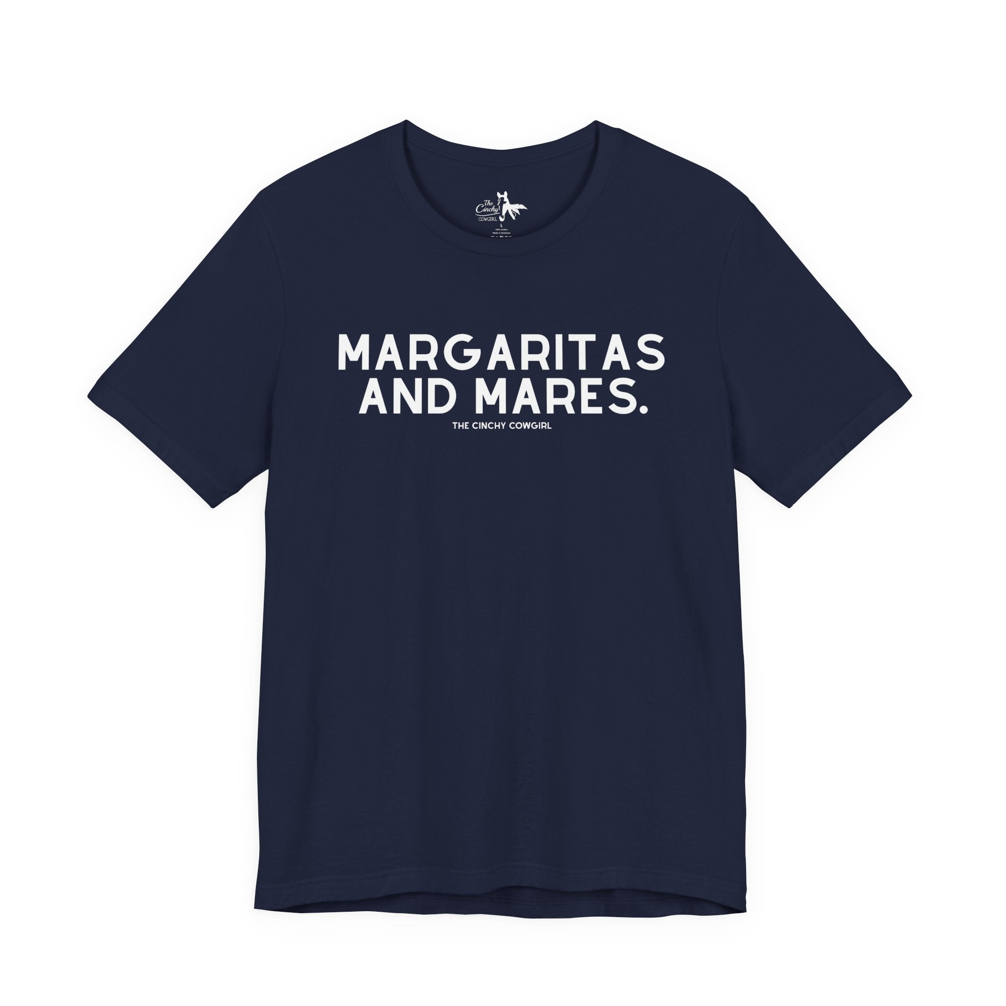 Margaritas & Mares Short Sleeve Tee T-Shirt The Cinchy Cowgirl - Print Navy XS