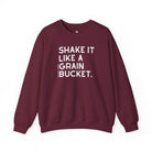Shake It Like A Grain Bucket Pullover Sweatshirt The Cinchy Cowgirl - Print S Maroon