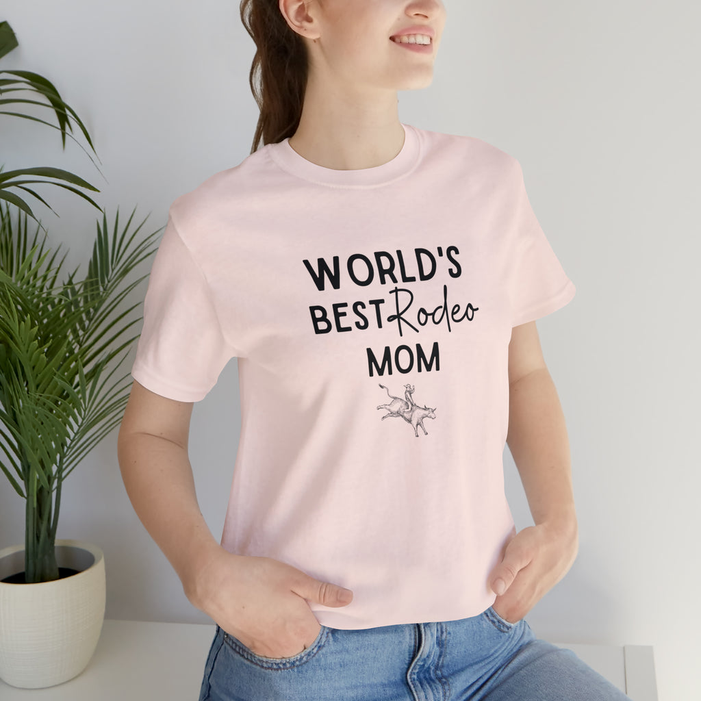 World's Best Rodeo Mom Short Sleeve Tee tcc graphic tee Printify Soft Pink XS 