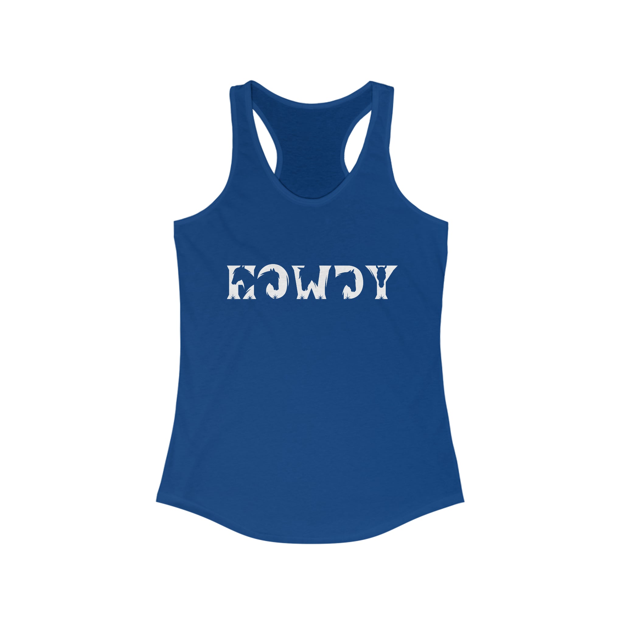 Howdy Racerback Tank tcc graphic tee Printify XS Solid Royal 
