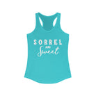 Sorrel & Sweet Racerback Tank Horse Color Shirts Printify XS Solid Tahiti Blue 