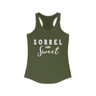 Sorrel & Sweet Racerback Tank Horse Color Shirts Printify XS Solid Military Green 