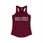 Gray Mares Break Souls Tank Top Tank Top The Cinchy Cowgirl - Print XS Solid Cardinal Red