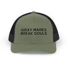 Gray Mares Break Souls Trucker Hat Embroidered TCC Hat The Cinchy Cowgirl - Print