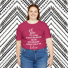 She is Clothed Short Sleeve Tee tcc graphic tee Printify   