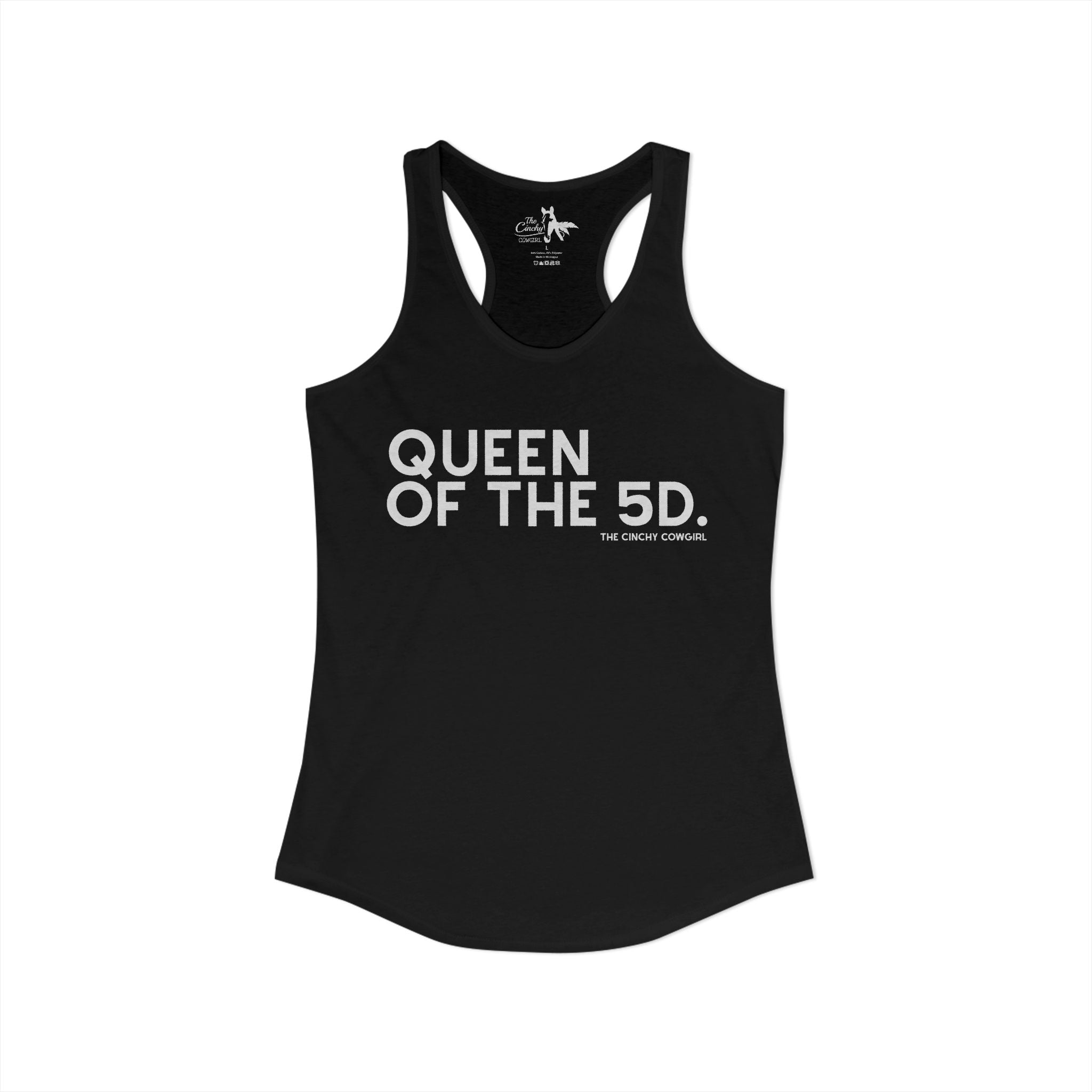 Queen Of The 5D Tank Top Tank Top The Cinchy Cowgirl - Print XS Solid Black