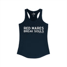 Red Mares Break Souls Tank Top Tank Top The Cinchy Cowgirl - Print XS Solid Midnight Navy