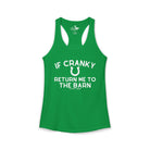 If Cranky Return Me To The Barn Tank Top Tank Top The Cinchy Cowgirl - Print XS Solid Kelly Green