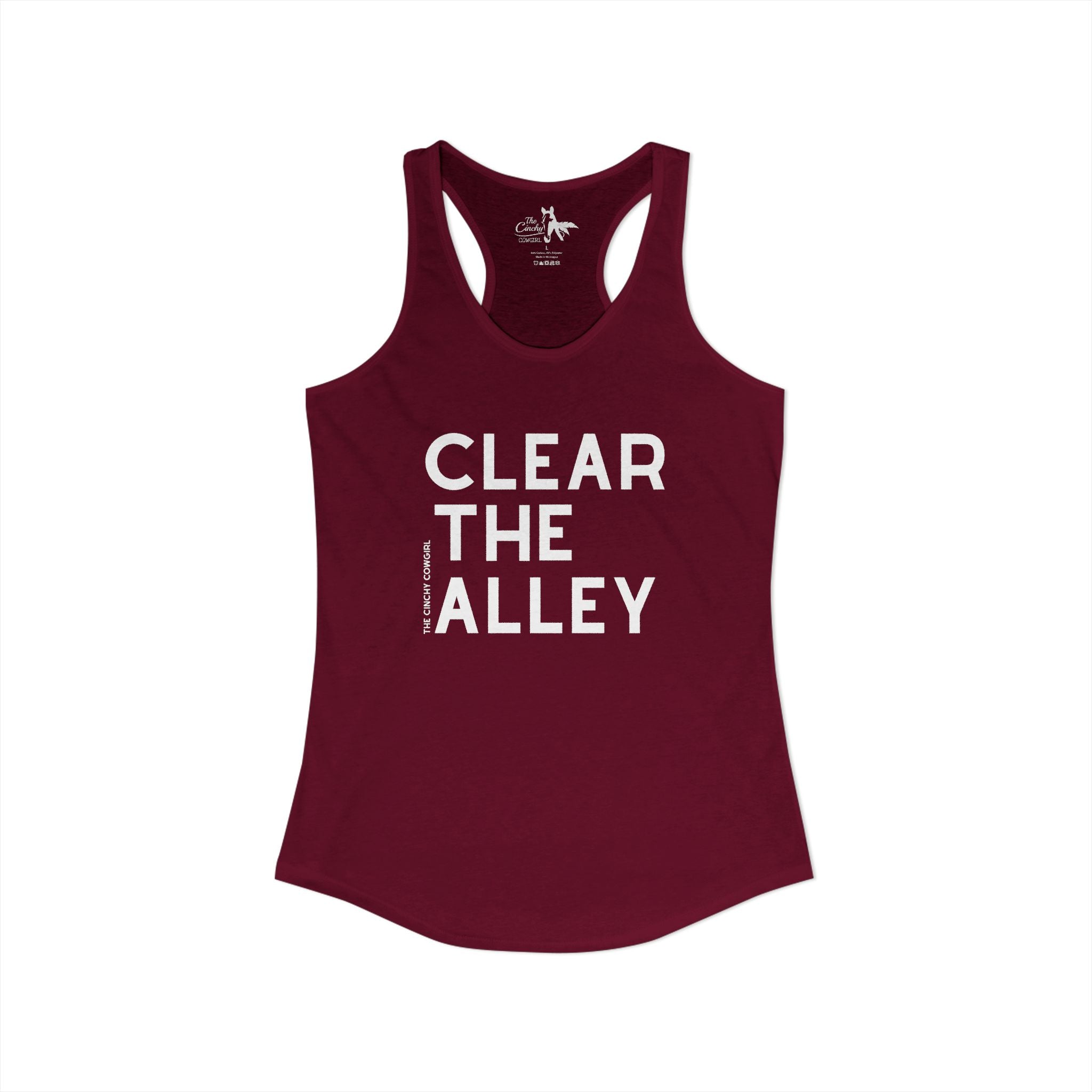 Clear The Alley Tank Top Tank Top The Cinchy Cowgirl - Print XS Solid Cardinal Red