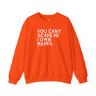 You Can't Scare Me I Own Mares Pullover Sweatshirt The Cinchy Cowgirl - Print S Orange
