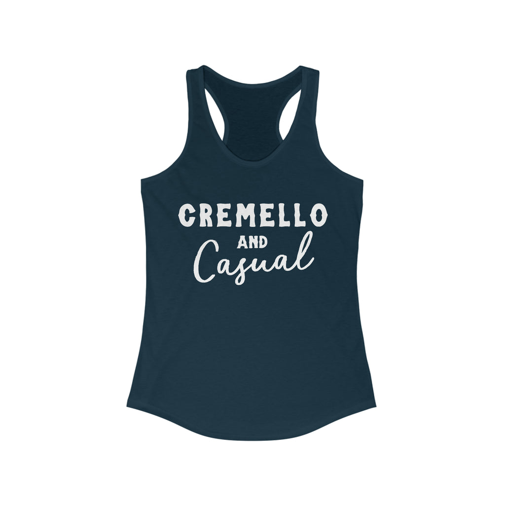 Cremello & Casual Racerback Tank Horse Color Shirts Printify XS Solid Midnight Navy 