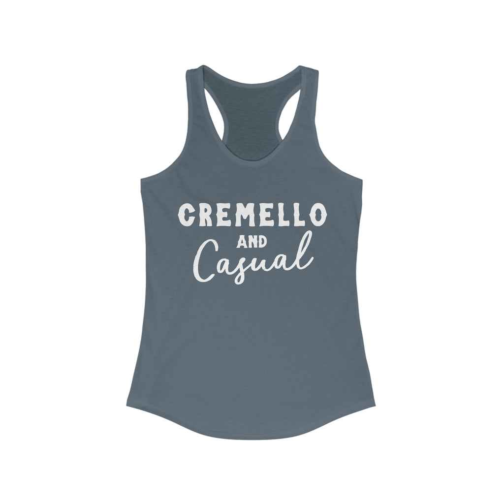 Cremello & Casual Racerback Tank Horse Color Shirts Printify XS Solid Indigo 