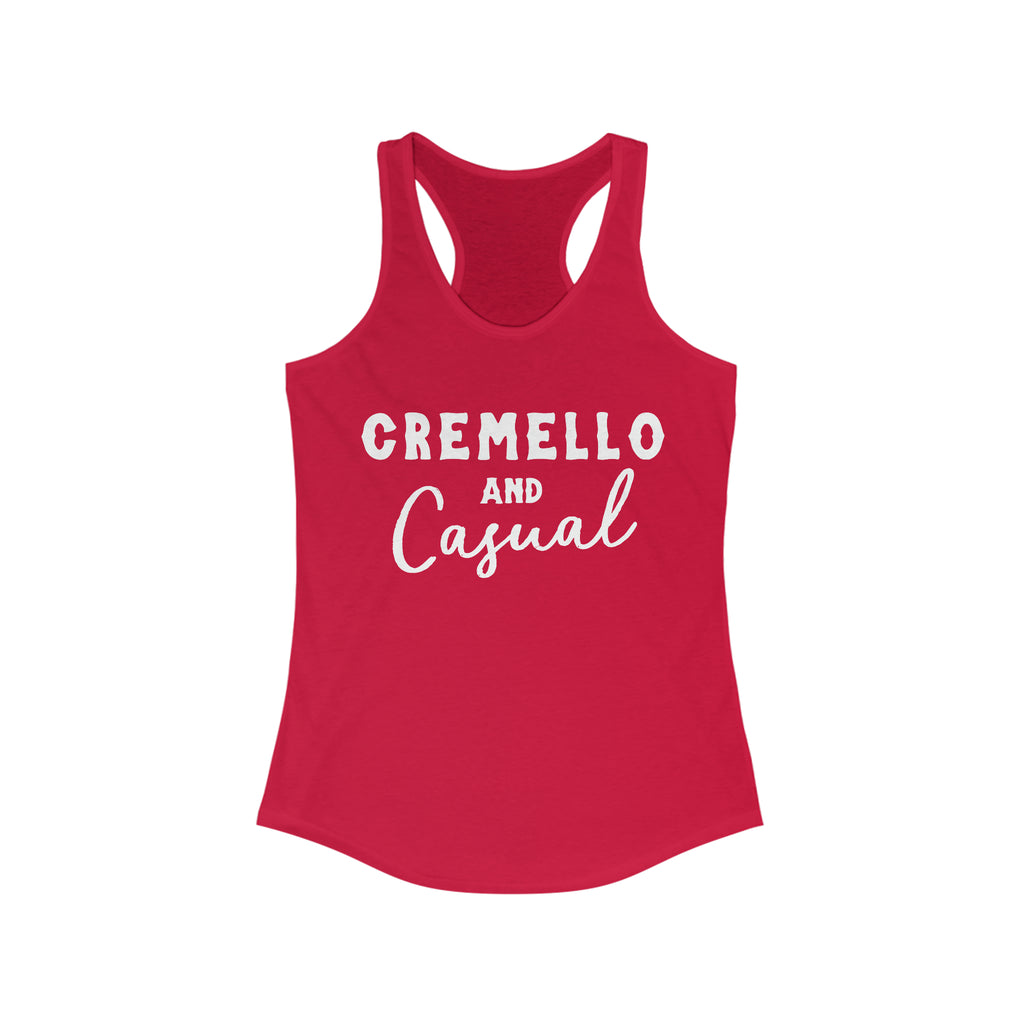 Cremello & Casual Racerback Tank Horse Color Shirts Printify XS Solid Red 