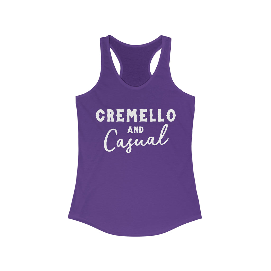 Cremello & Casual Racerback Tank Horse Color Shirts Printify XS Solid Purple Rush 