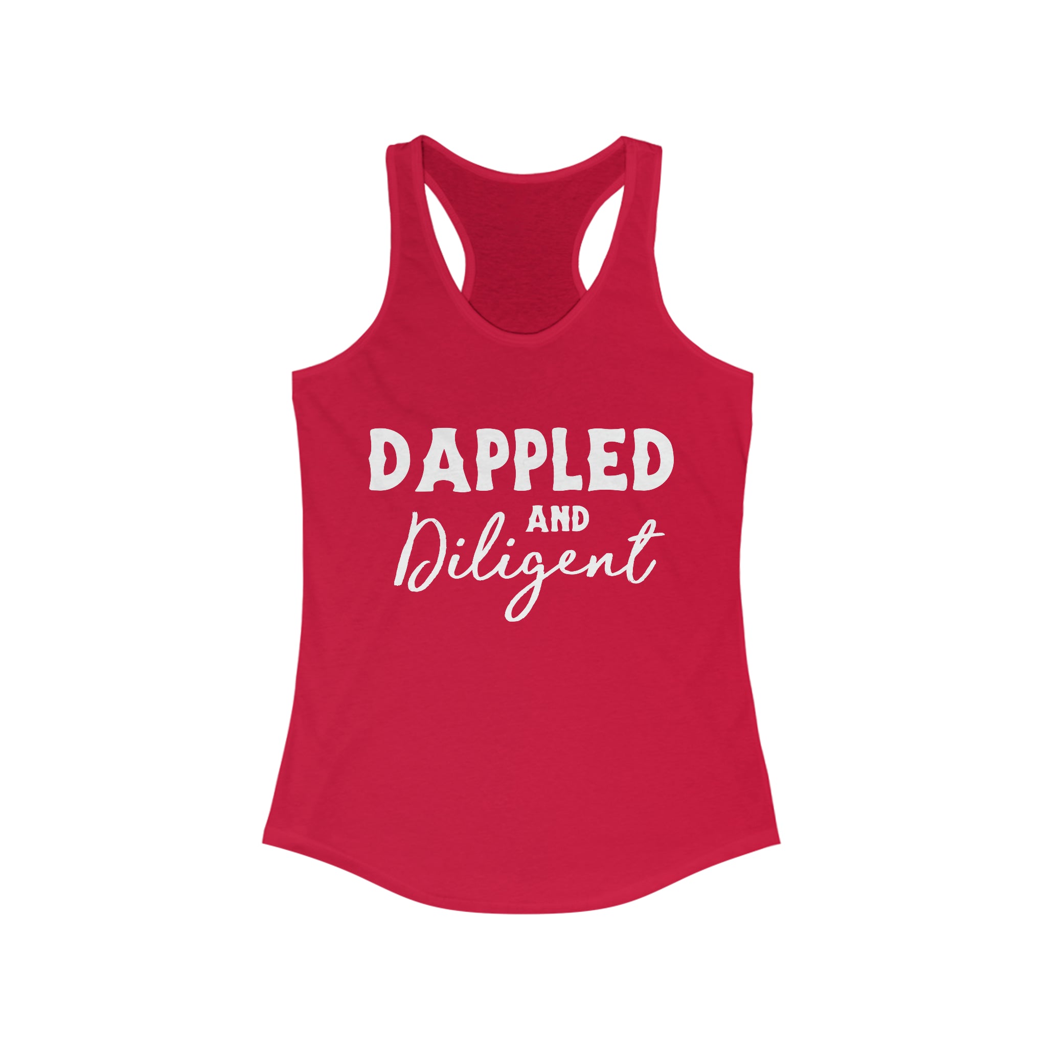 Dappled & Diligent Racerback Tank Horse Color Shirts Printify XS Solid Red