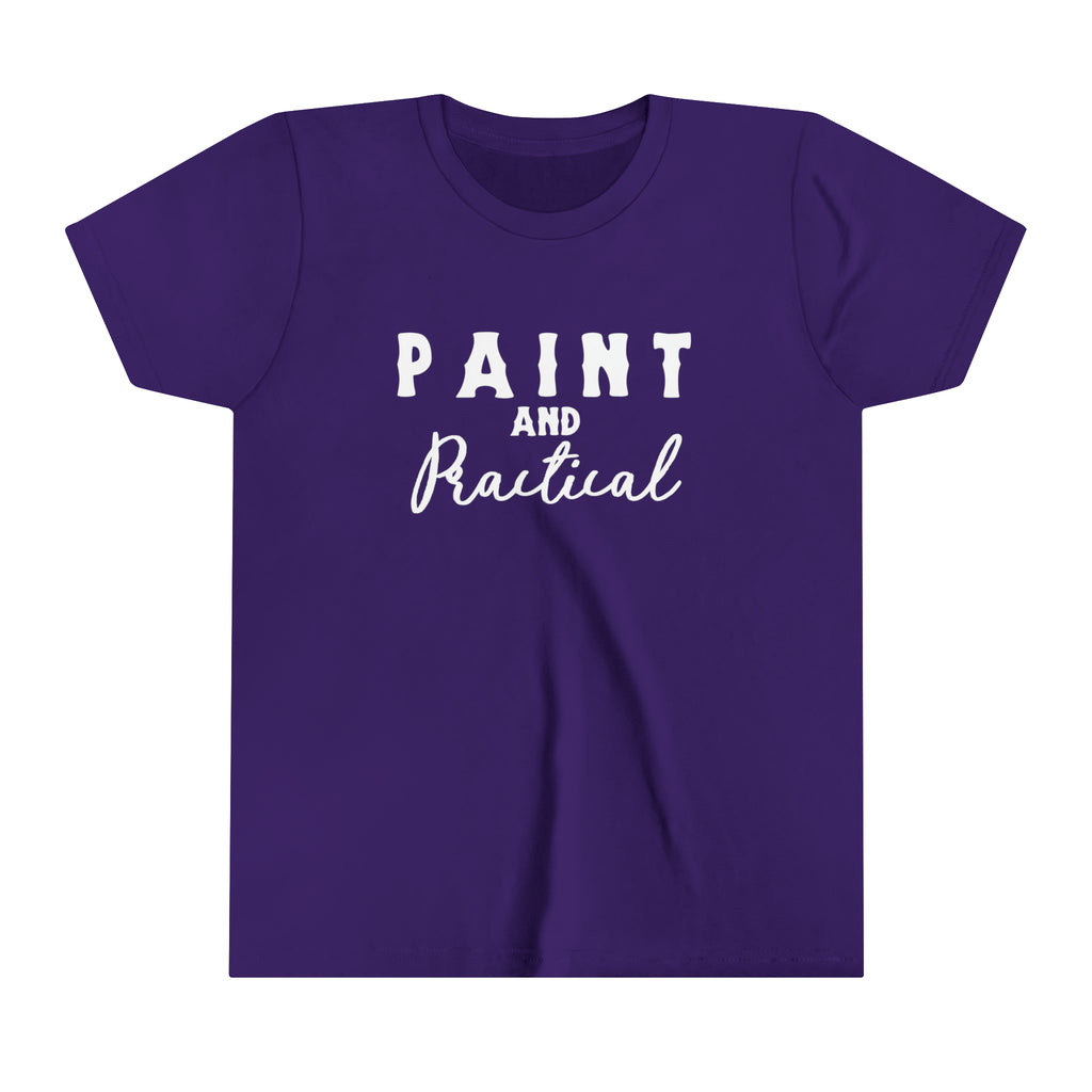 Paint & Practical Youth Tee Purple