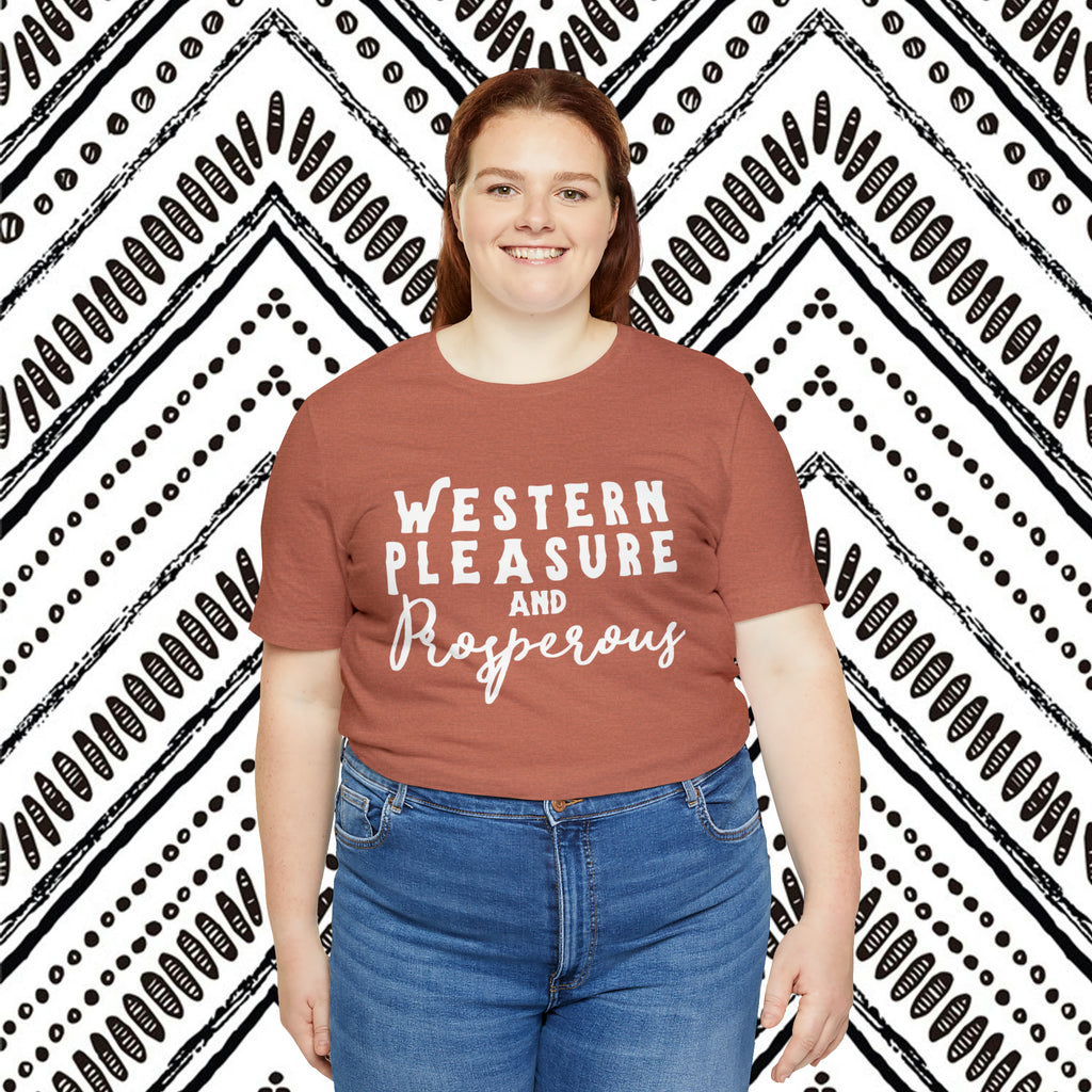 Western Pleasure & Prosperous Short Sleeve Tee Plus Size