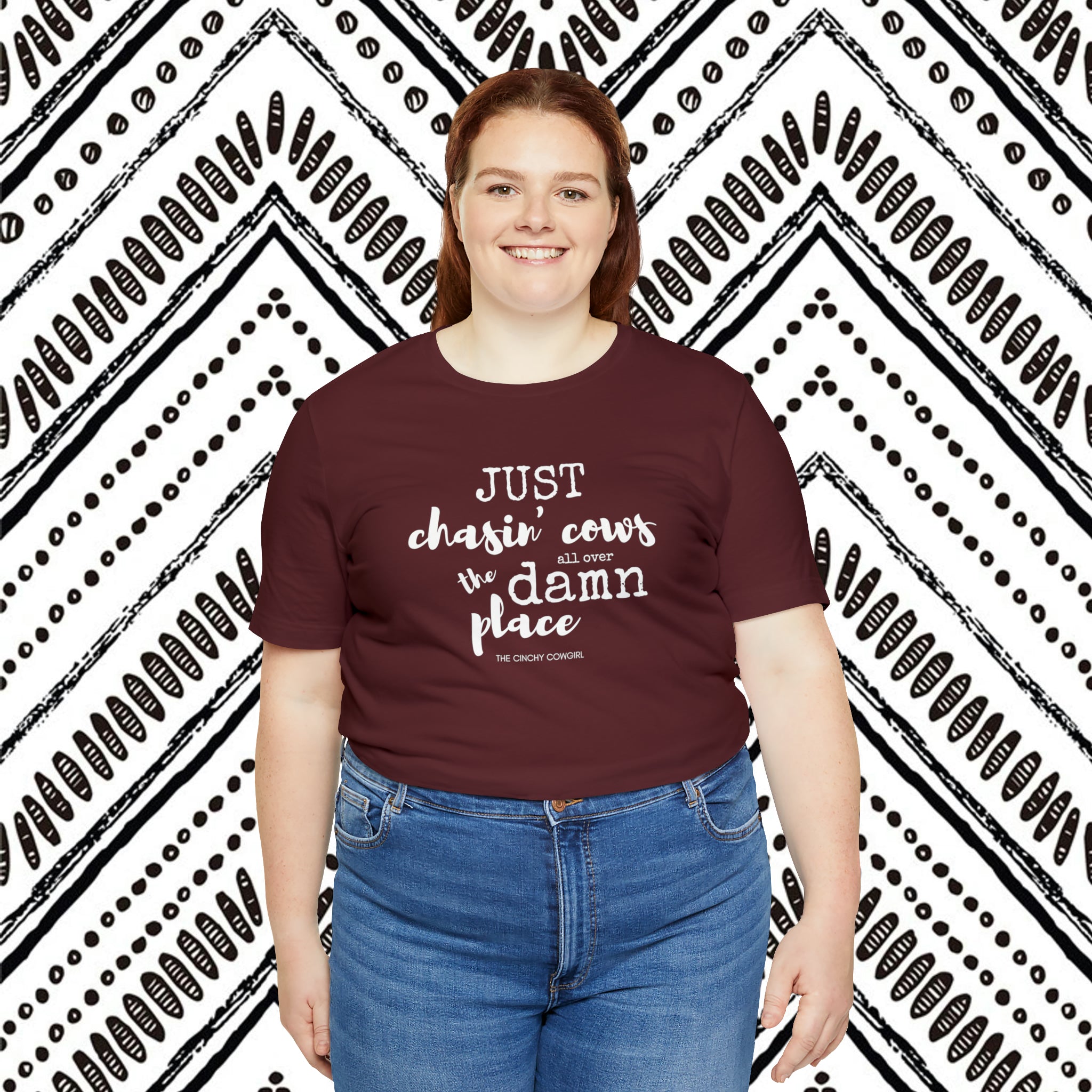 Just Chasin' Cows Short Sleeve Tee tcc graphic tee Printify   