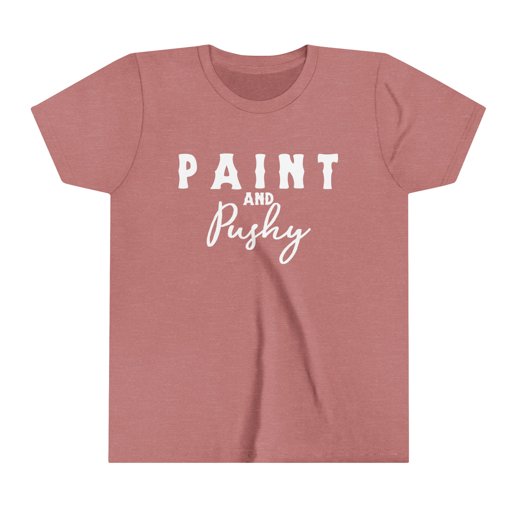 Paint & Pushy Youth Tee Mauve