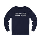 Gray Mares Break Souls Long Sleeve Tee Long-sleeve The Cinchy Cowgirl - Print S Navy