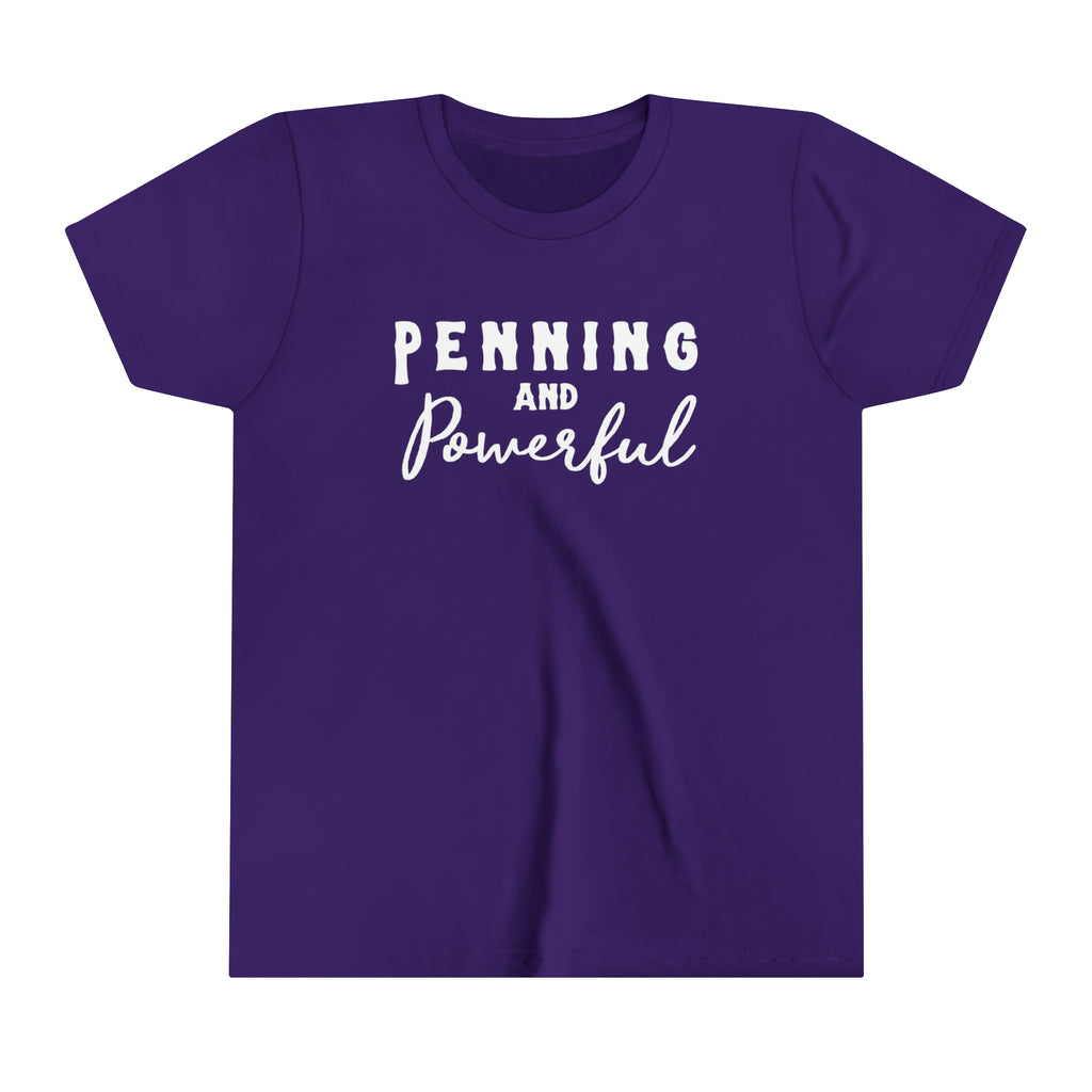 Penning & Powerful Youth Tee Purple