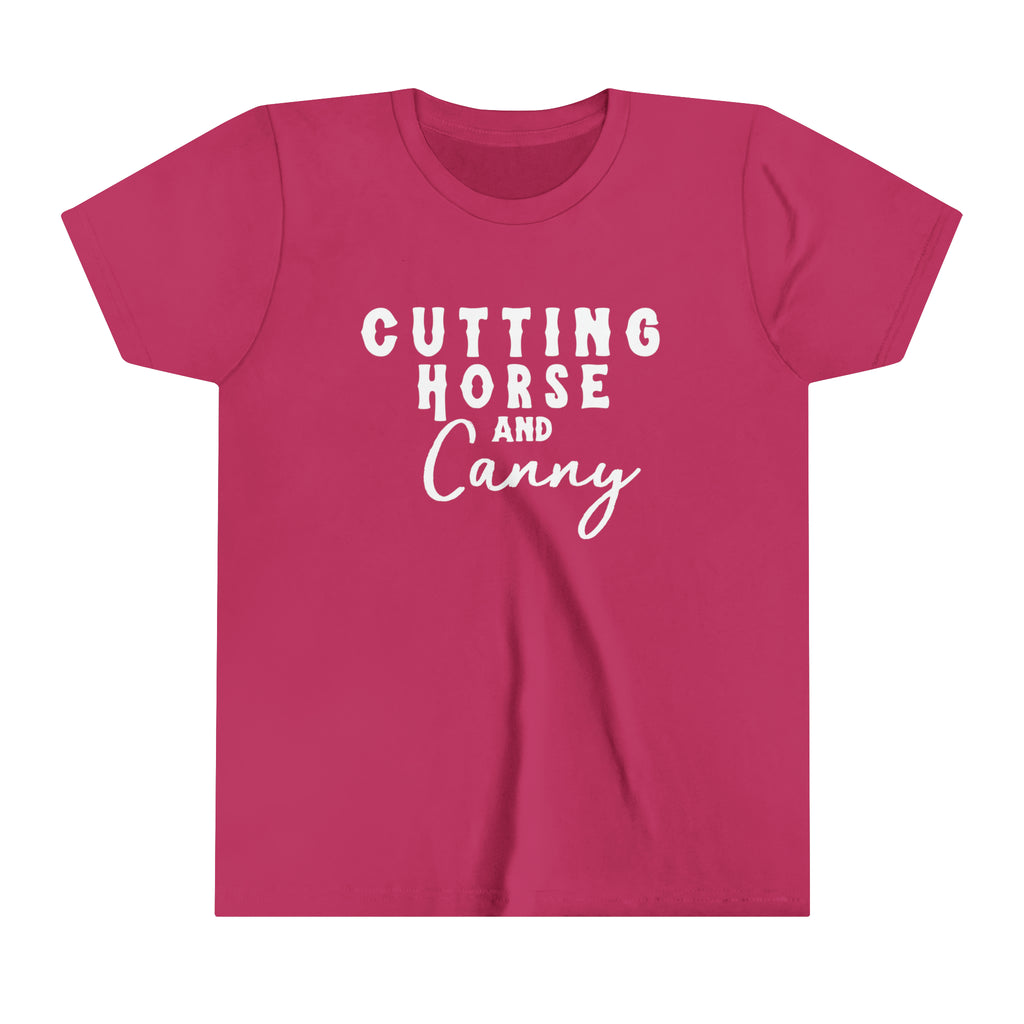 Cutting Horse & Canny Youth Tee Berry