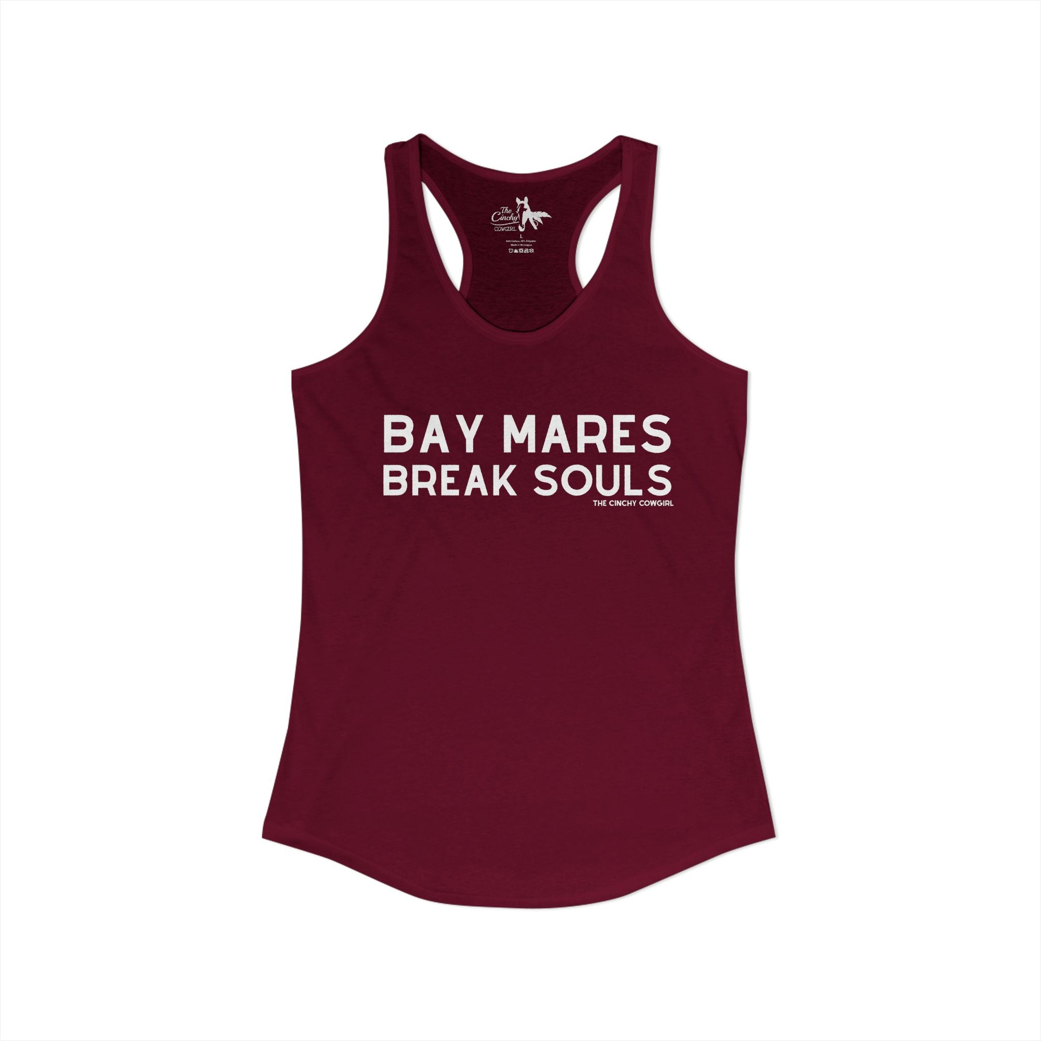Bay Mares Break Souls Tank Top graphic tank The Cinchy Cowgirl - Print XS Solid Cardinal Red