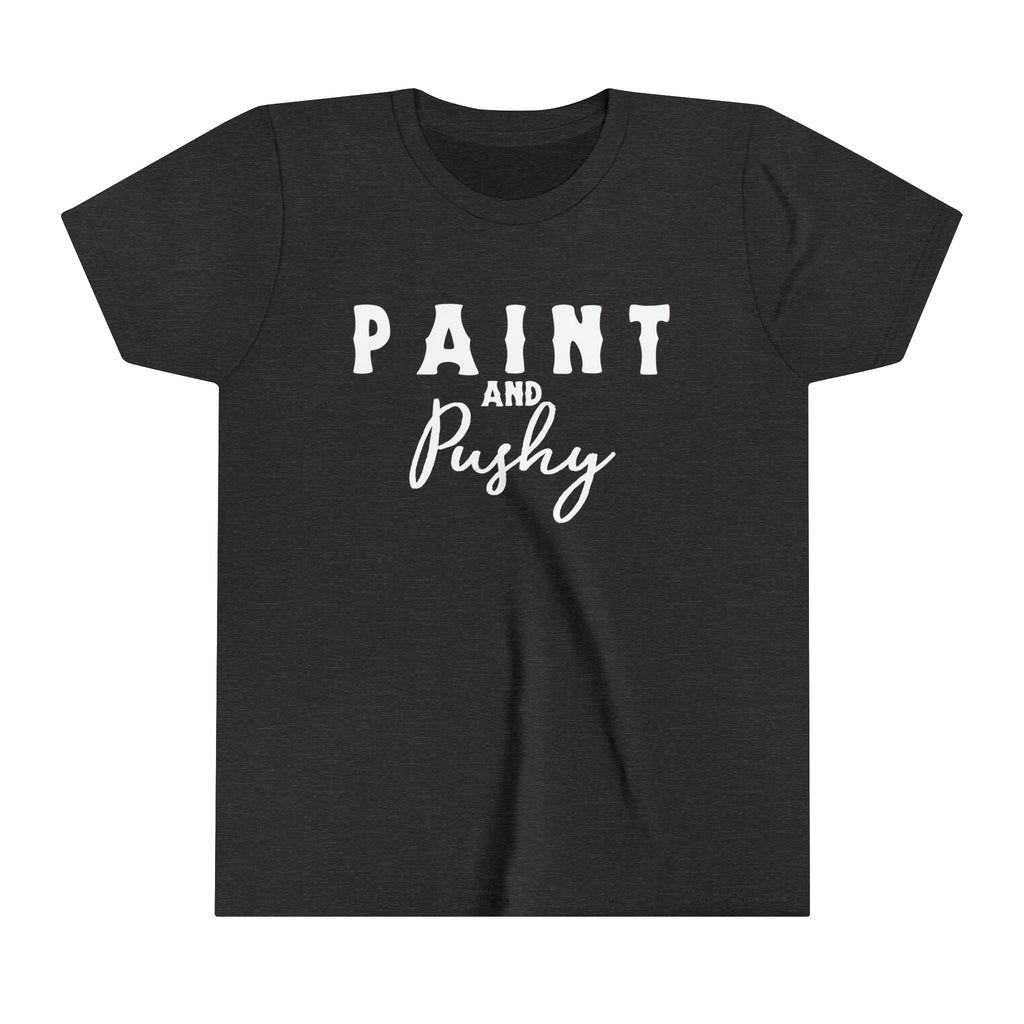 Paint & Pushy Youth Tee Dark Grey