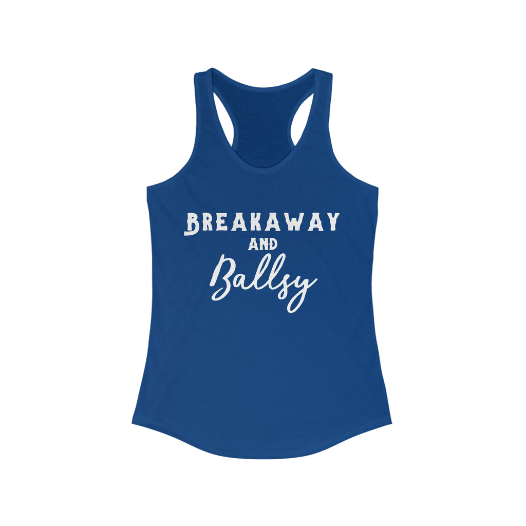 Breakaway & Ballsy Racerback Tank Horse Riding Discipline Tee Printify XS Solid Royal 