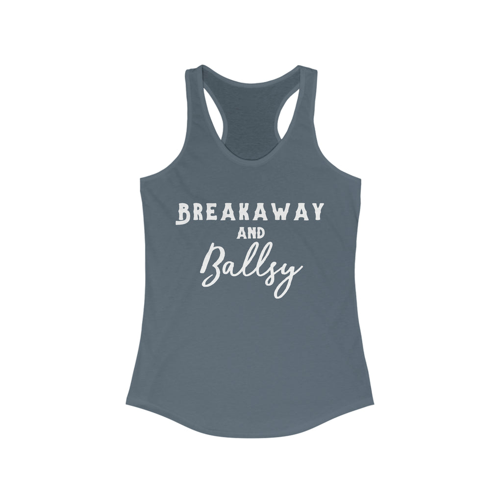 Breakaway & Ballsy Racerback Tank Horse Riding Discipline Tee Printify XS Solid Indigo 