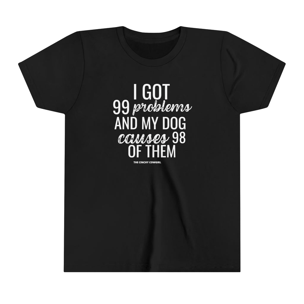 Dog Problem Youth Short Sleeve Tee Black