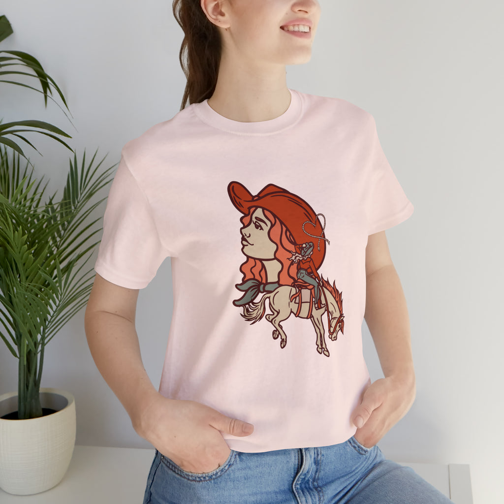 Cowgirl's Soul Short Sleeve Tee tcc graphic tee Printify Soft Pink S 