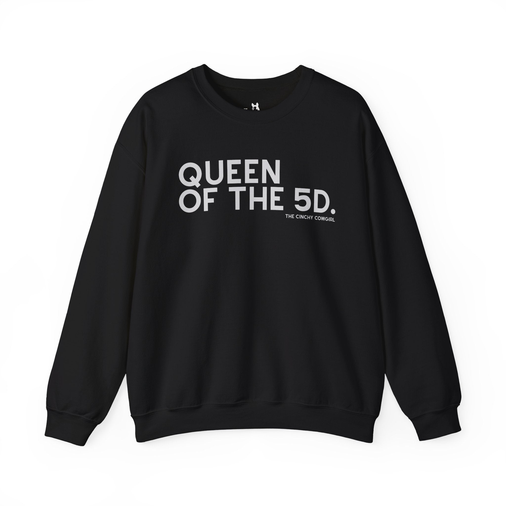 Queen Of The 5D Fleece Pullover Sweatshirt The Cinchy Cowgirl - Print S Black