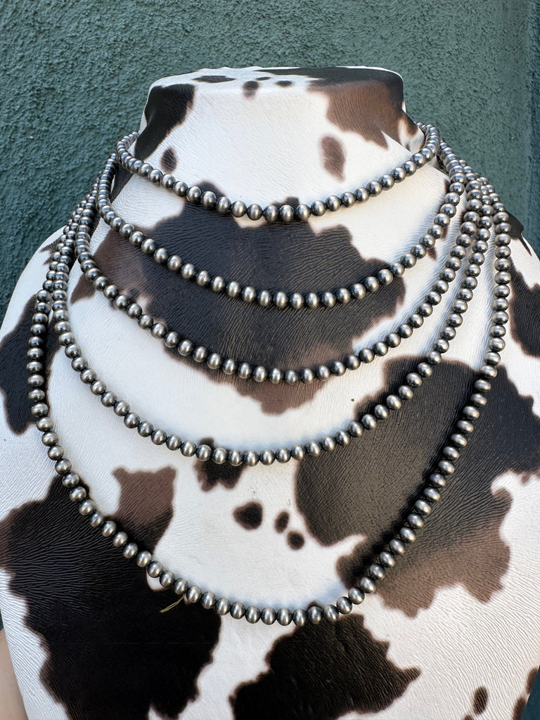 3mm Navajo Pearl Necklace NT jewelry Nizhoni Traders LLC   