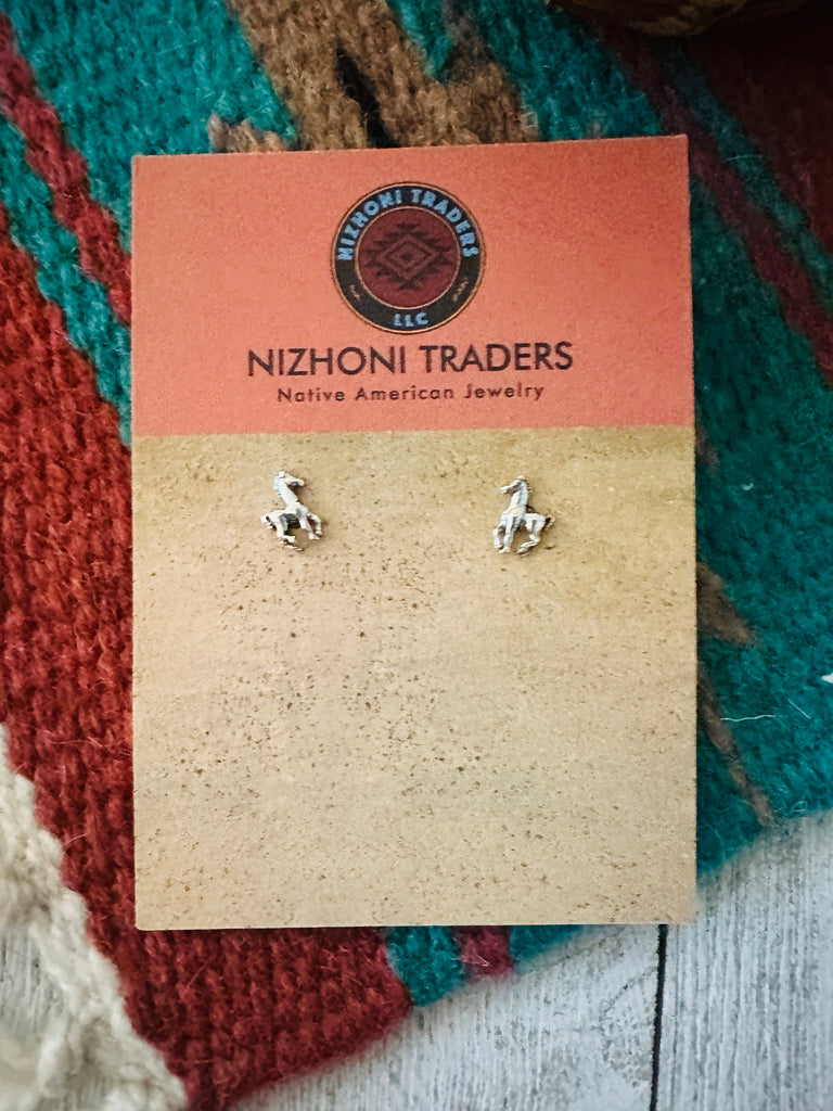 Wild Horse Stud Earrings NT jewelry Nizhoni Traders LLC   