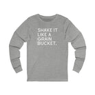 Shake It Like A Grain Bucket Long Sleeve Tee Long-sleeve The Cinchy Cowgirl - Print S Athletic Heather