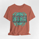 Turquoise Western Mama Short Sleeve Graphic Tee (Available In 14 Colors) T-Shirt Printify Heather Clay XS