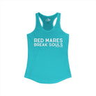 Red Mares Break Souls Tank Top Tank Top The Cinchy Cowgirl - Print XS Solid Tahiti Blue