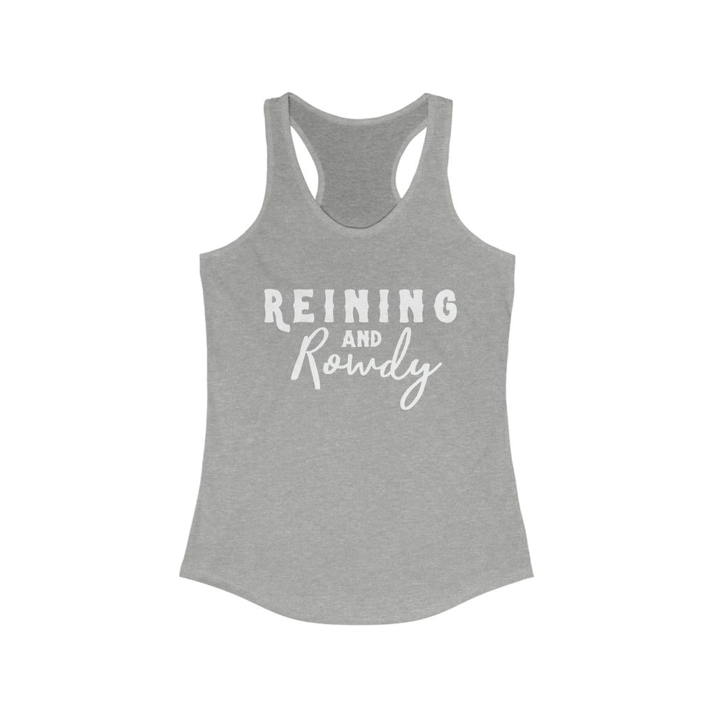 Reining & Rowdy  Racerback Tank Horse Riding Discipline Tee Printify XS Heather Grey 