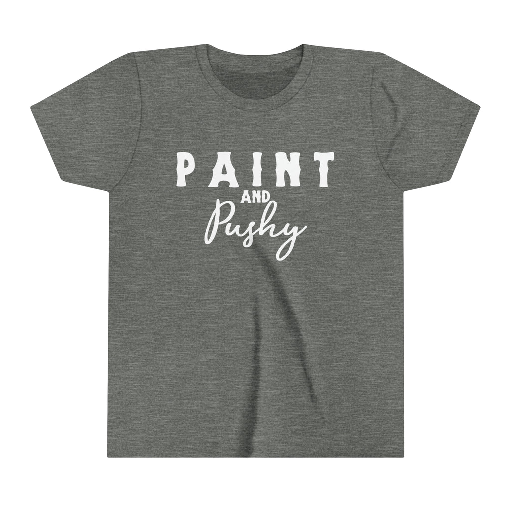Paint & Pushy Youth Tee Grey