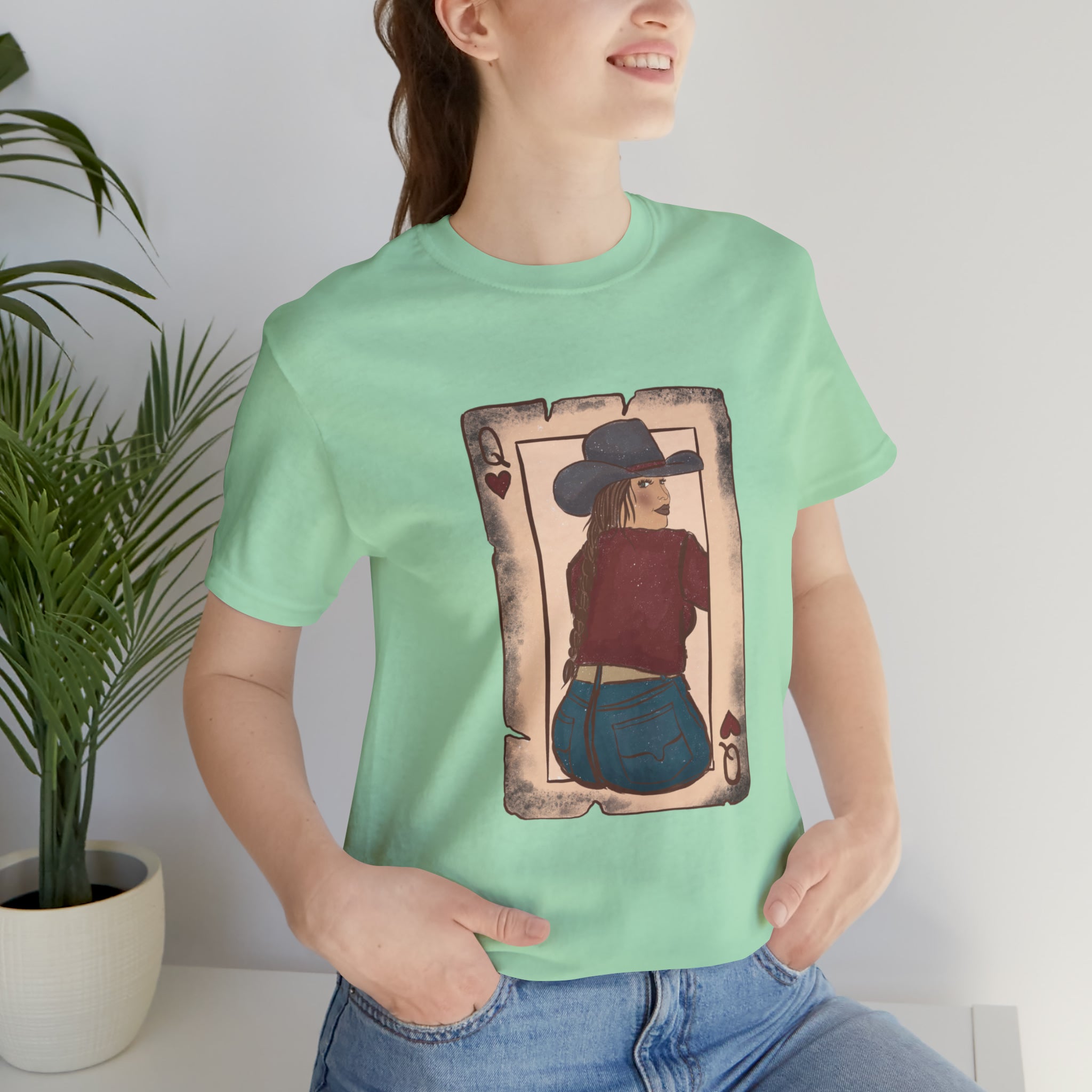 Queen Cowgirl Short Sleeve Tee tcc graphic tee Printify Mint XS 