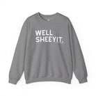 Well Sheeyit Fleece Pullover Sweatshirt The Cinchy Cowgirl - Print S Graphite Heather