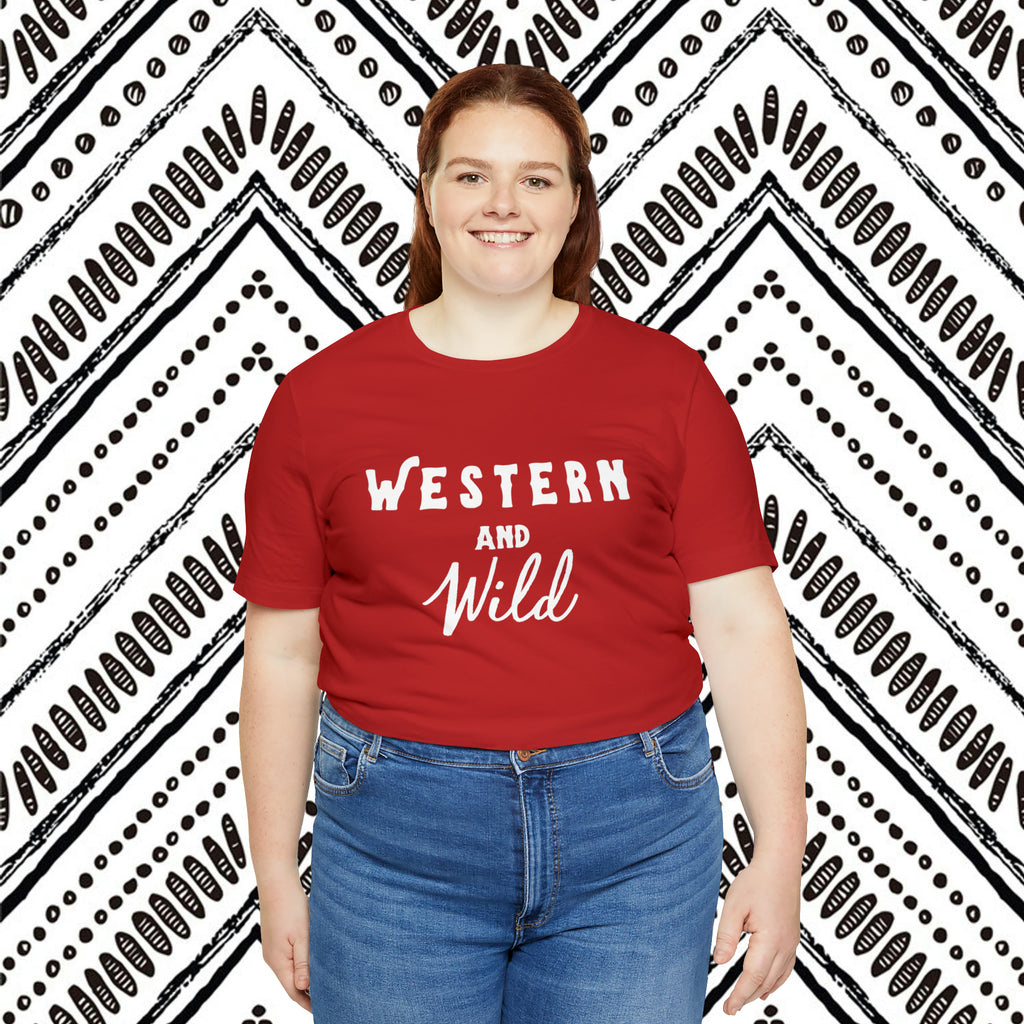 Western & Wild Short Sleeve Tee Horse Riding Discipline Tee Printify   