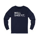 Well Sheeyit Long Sleeve Tee Long-sleeve The Cinchy Cowgirl - Print L Navy