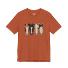 Faux Crochet Horses Short Sleeve Tee Graphic Tee The Cinchy Cowgirl - Print Heather Autumn XS