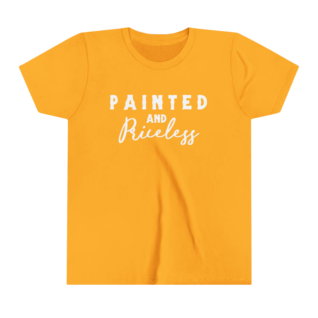 Painted & Priceless Youth Tee Gold