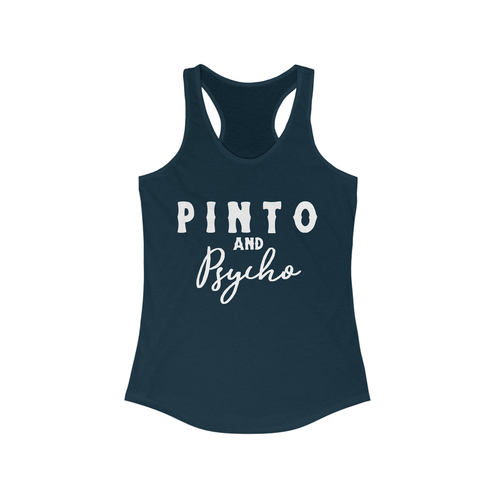 Pinto & Psycho Racerback Tank Horse Color Shirts Printify XS Solid Midnight Navy 