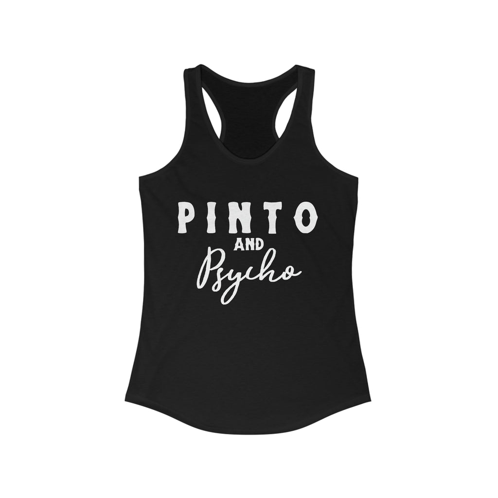 Pinto & Psycho Racerback Tank Horse Color Shirts Printify XS Solid Black 